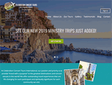 Tablet Screenshot of celebrationconcerttours.com